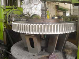 Gear Cutting of 1224 mm Gear dia 12 Module