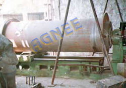 Turning of Cable Drum of 100 ton Capacity Hoist 