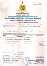 Registration Certificate with Defense