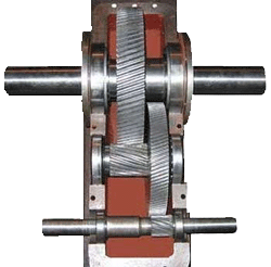 Internal parts of Pump Jack Helical Gearbox (Assembly of Gears)