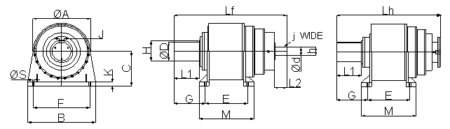 INPUT SHAFT-  SOLID AND HOLLOW, MODEL B 1002 TO B 1504 Planetary Gearbox